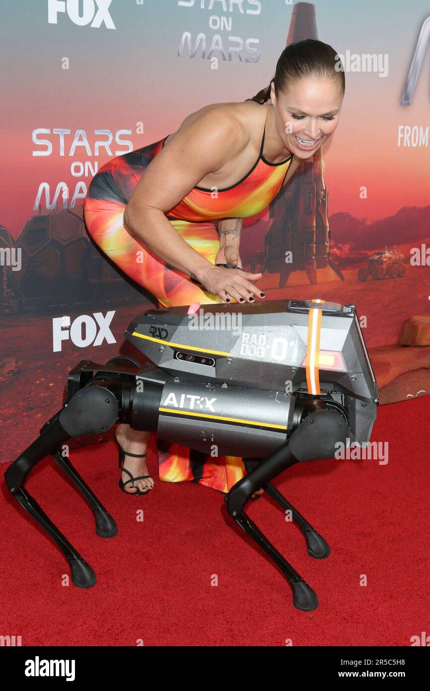 Los Angeles, Kalifornien. 1. Juni 2023. Ronda Rousey, Rad Dog Robot bei Ankunft für die Mars Bar Experience Launch Party, Scum & Villainy Cantina, Los Angeles, CA, 1. Juni 2023. Kredit: Priscilla Grant/Everett Collection/Alamy Live News Stockfoto