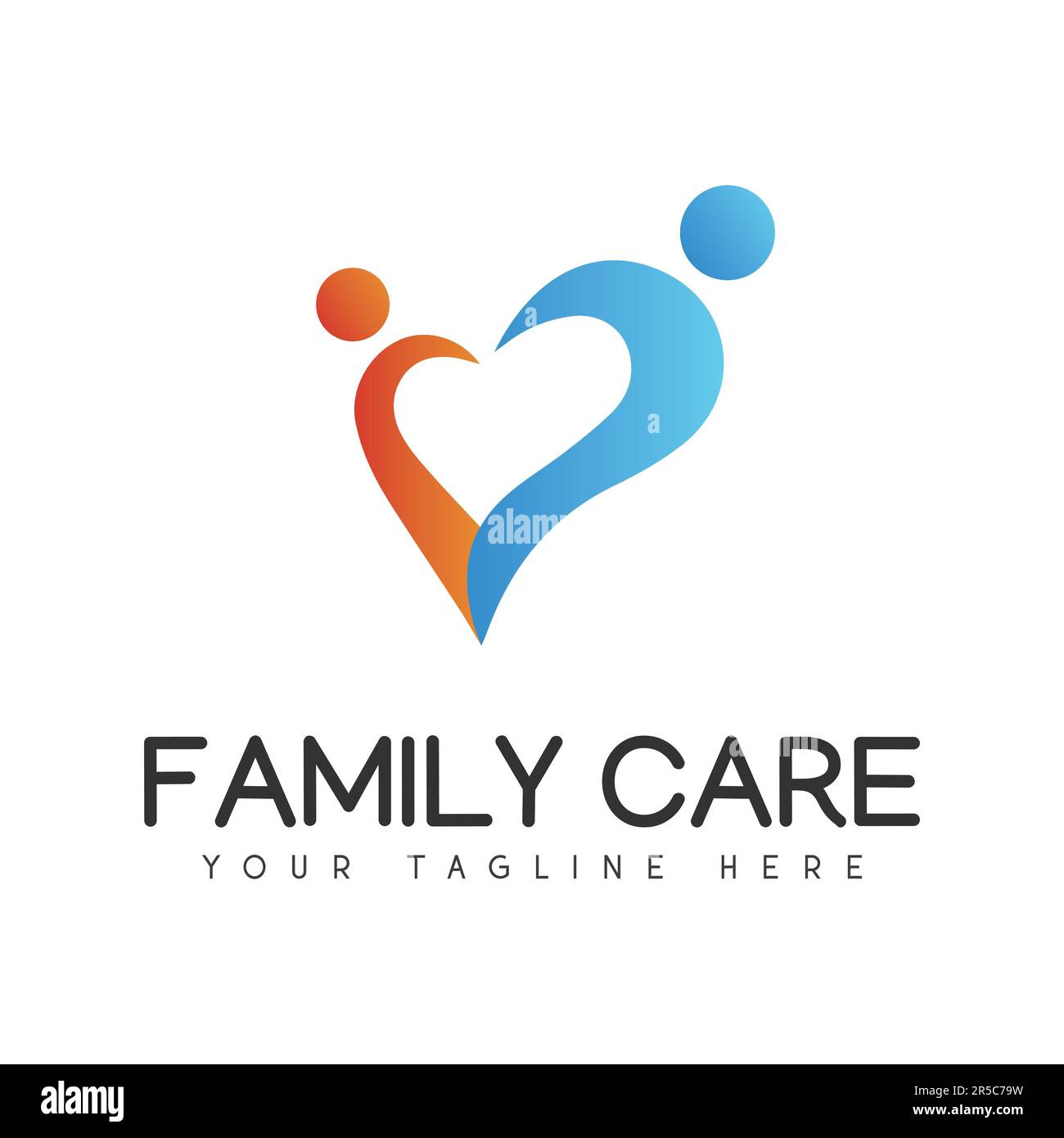 Human Shield Family Care Logo Design Person Love Care Protection Logo Stock Vektor