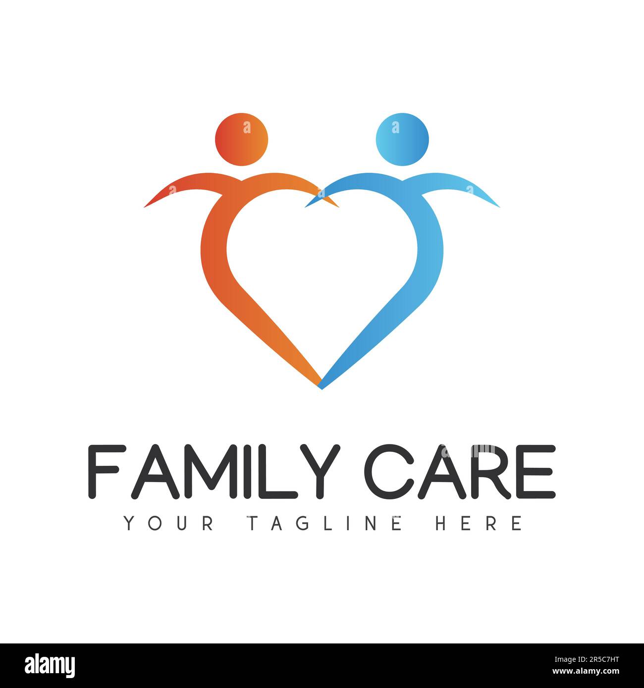 Human Shield Family Care Logo Design Person Love Care Protection Logo Stock Vektor