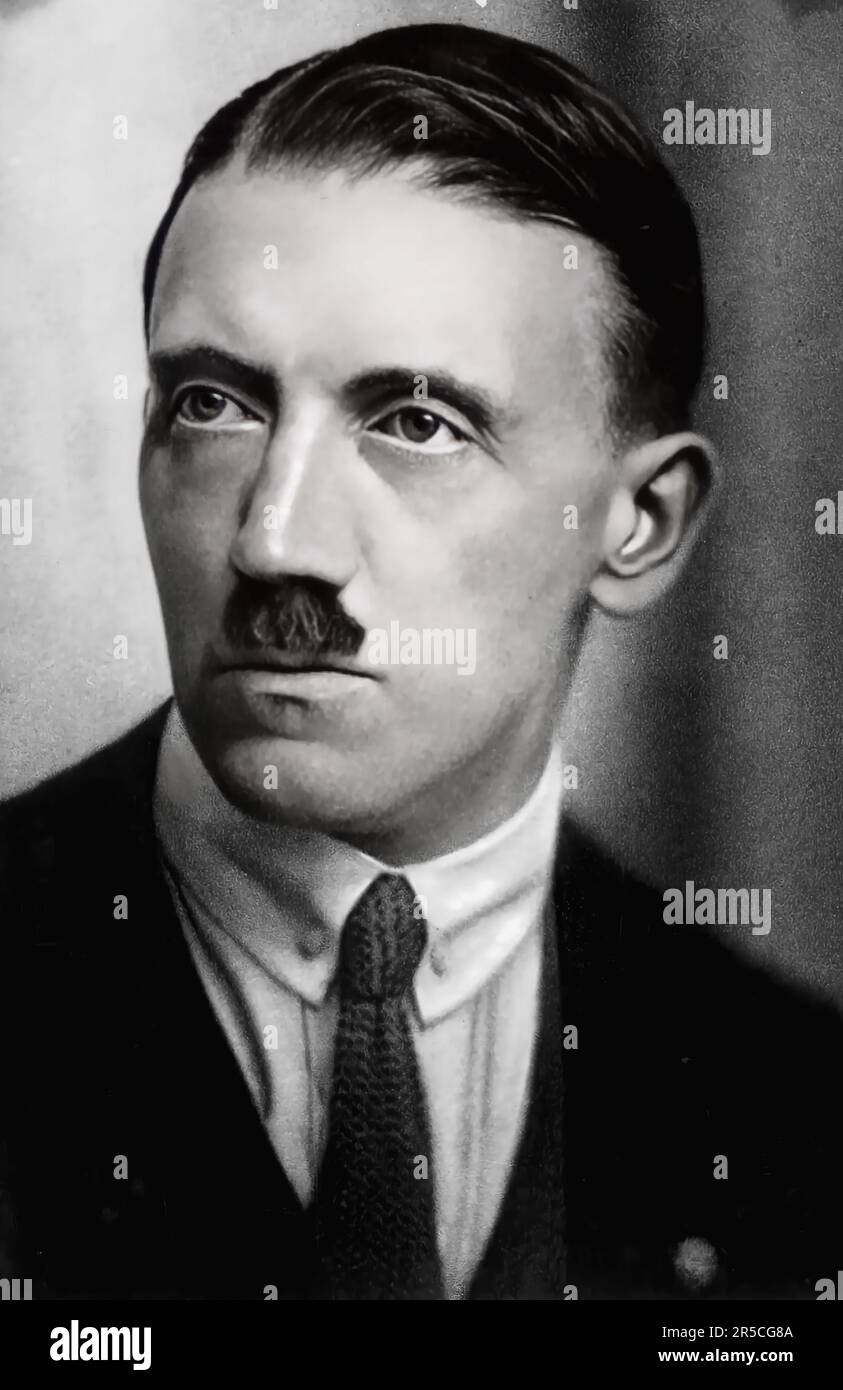 Adolf Hitler (1889-1945), Vorsitzender der Nationalsozialistischen Deutschen Arbeiterpartei. Stockfoto