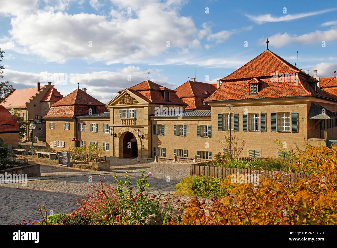 Schloss, erbaut 1686-1691 unter Wolfgang Friedrich Graf und Lord von Castell, Castell, Niederfrankreich, Bayern, Deutschland Stockfoto