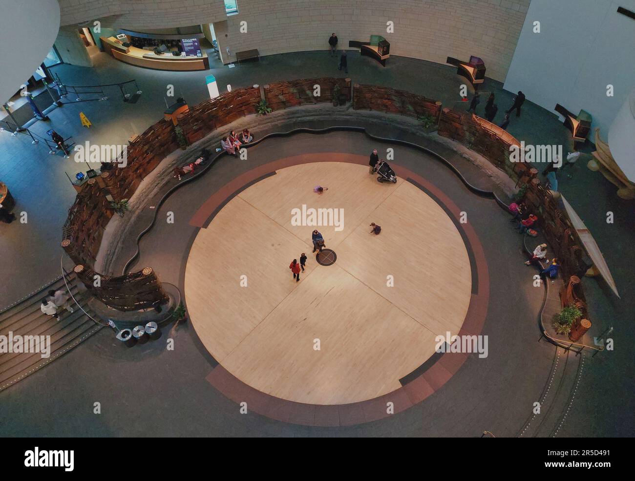 Das Foyer im National Museum of the American Indian in Washington DC, USA. Stockfoto