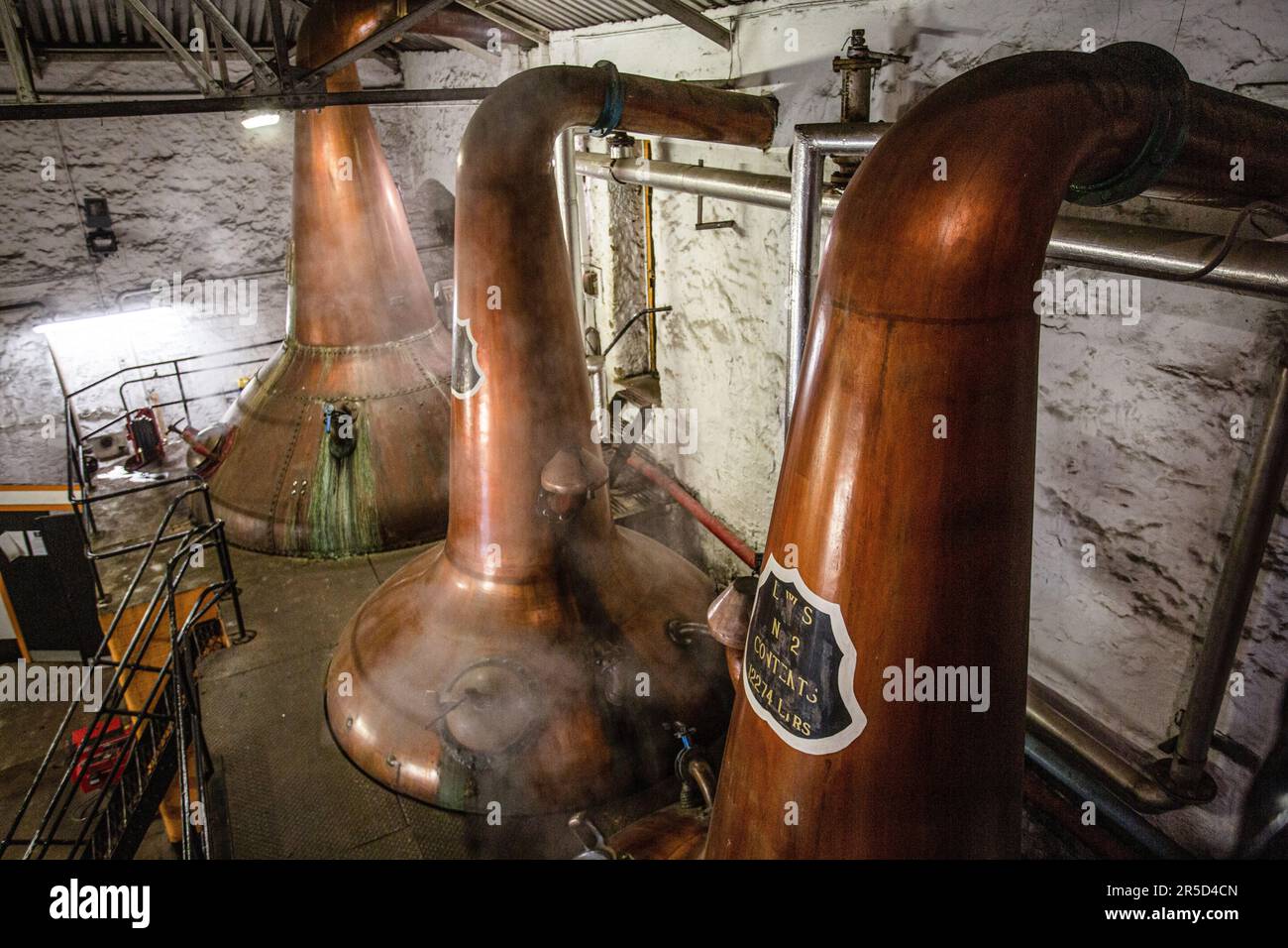 Destillerie Springbank Still House, Campbeltown, Schottland, Vereinigtes Königreich Stockfoto