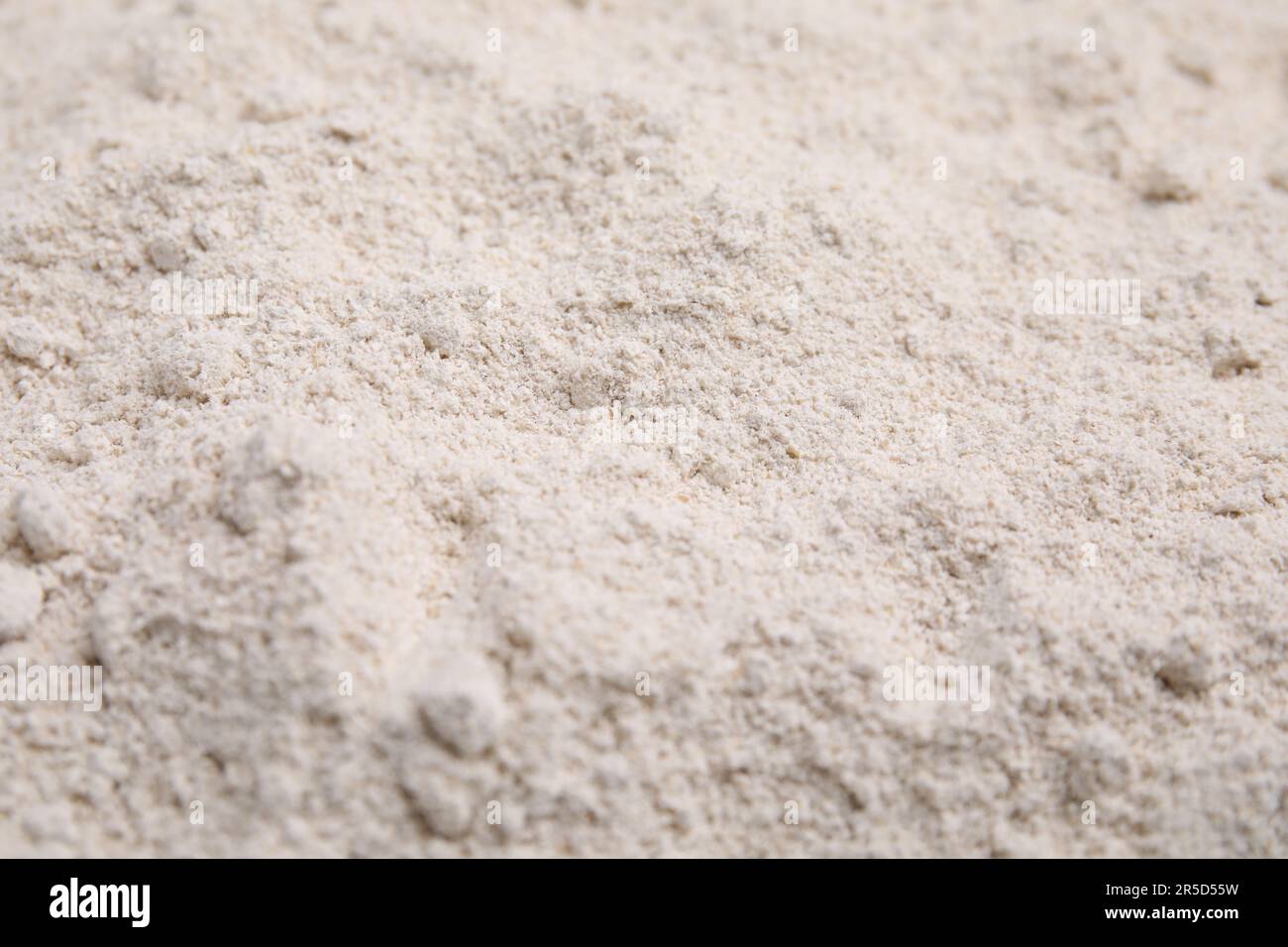 Haufen Hafermehl als Hintergrund, Nahaufnahme Stockfoto