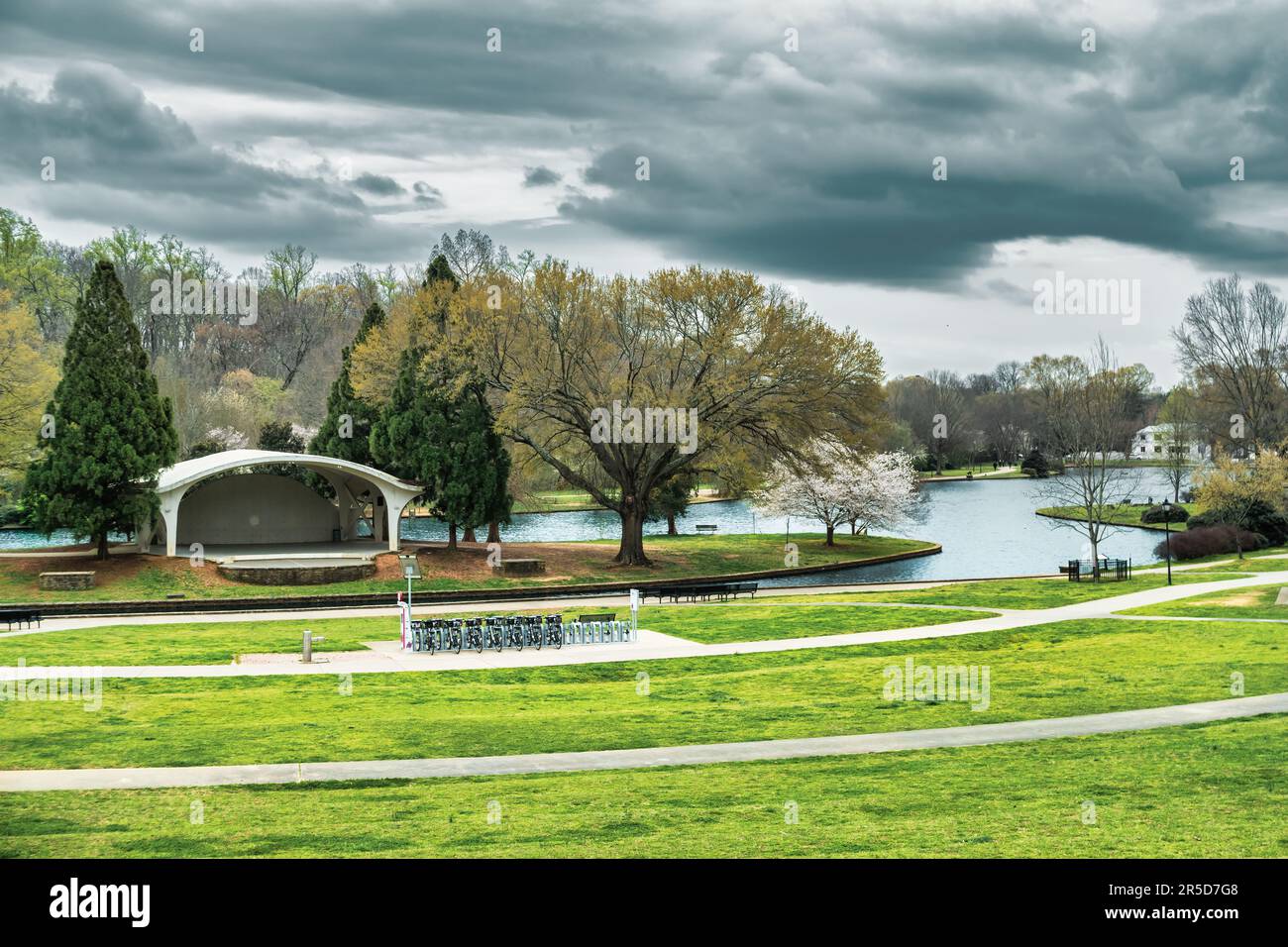 Freedom Park in Charlotte, North Carolina, USA im Frühling. Stockfoto