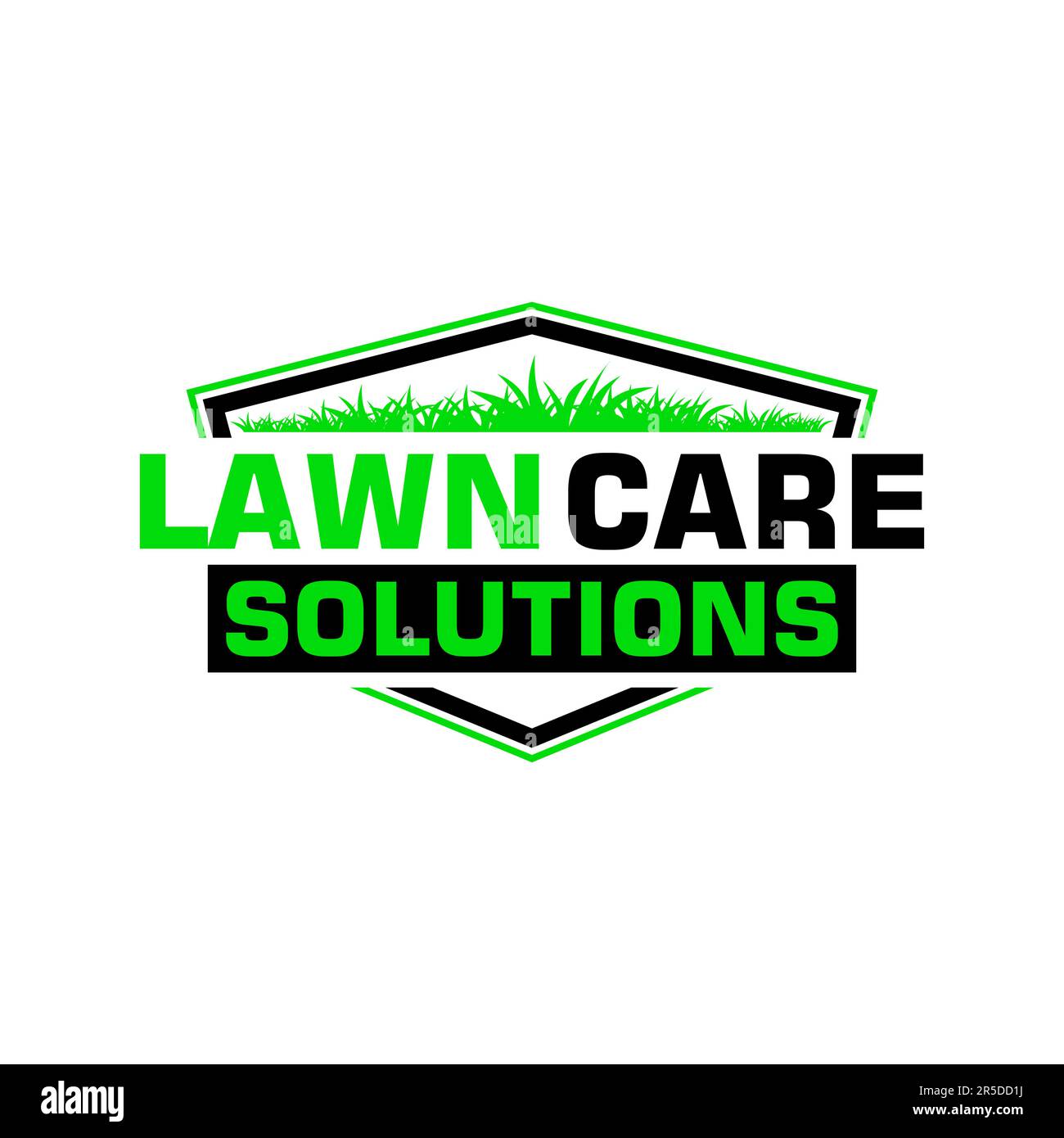 Rasenpflege Logo Design kreative Idee Vektordesign Inspiration Stock Vektor