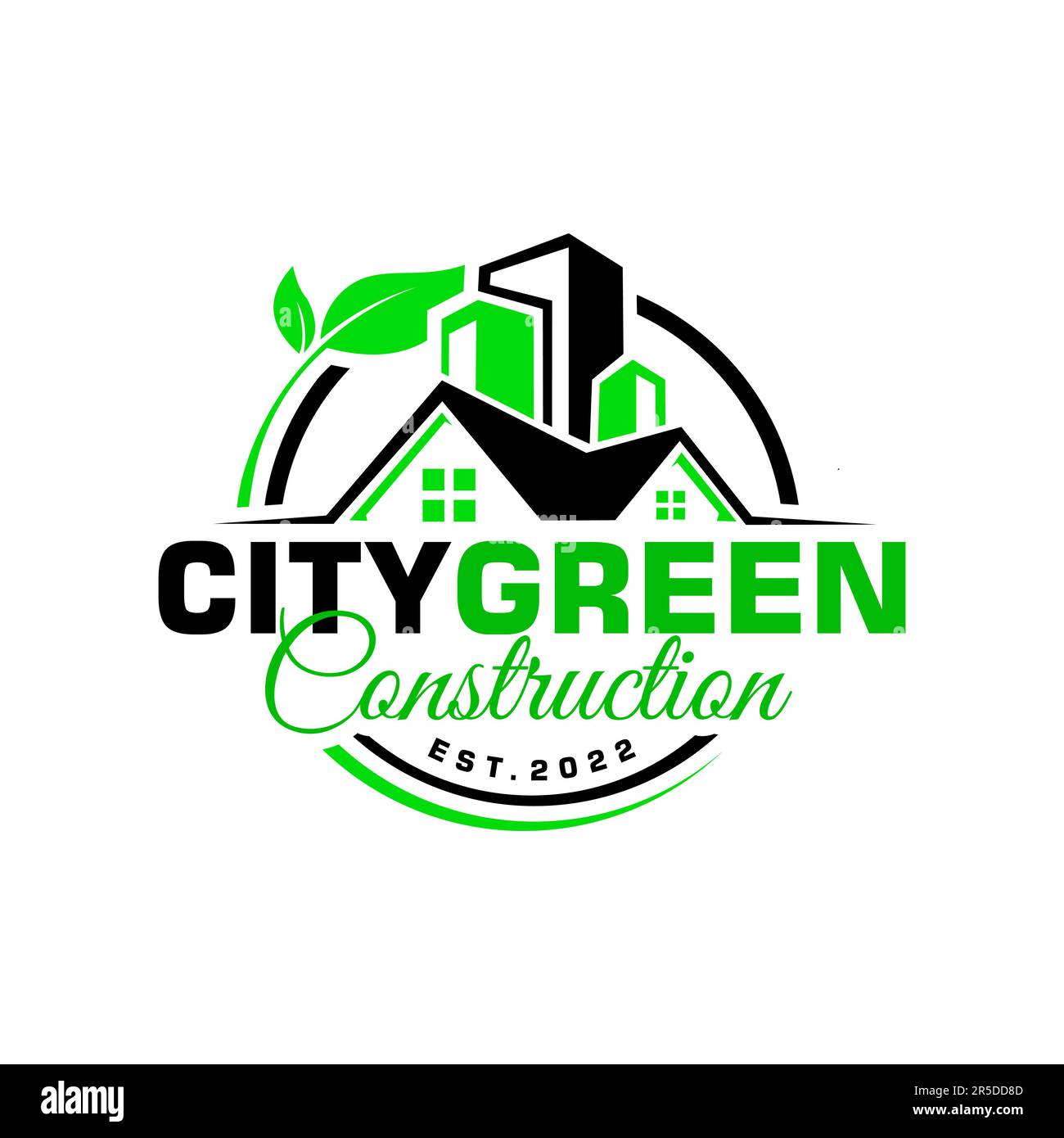 Rasenpflege Logo Design kreative Idee Vektordesign Inspiration Stock Vektor