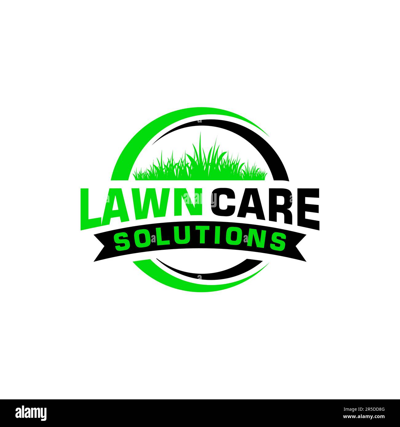 Rasenpflege Logo Design kreative Idee Vektordesign Inspiration Stock Vektor