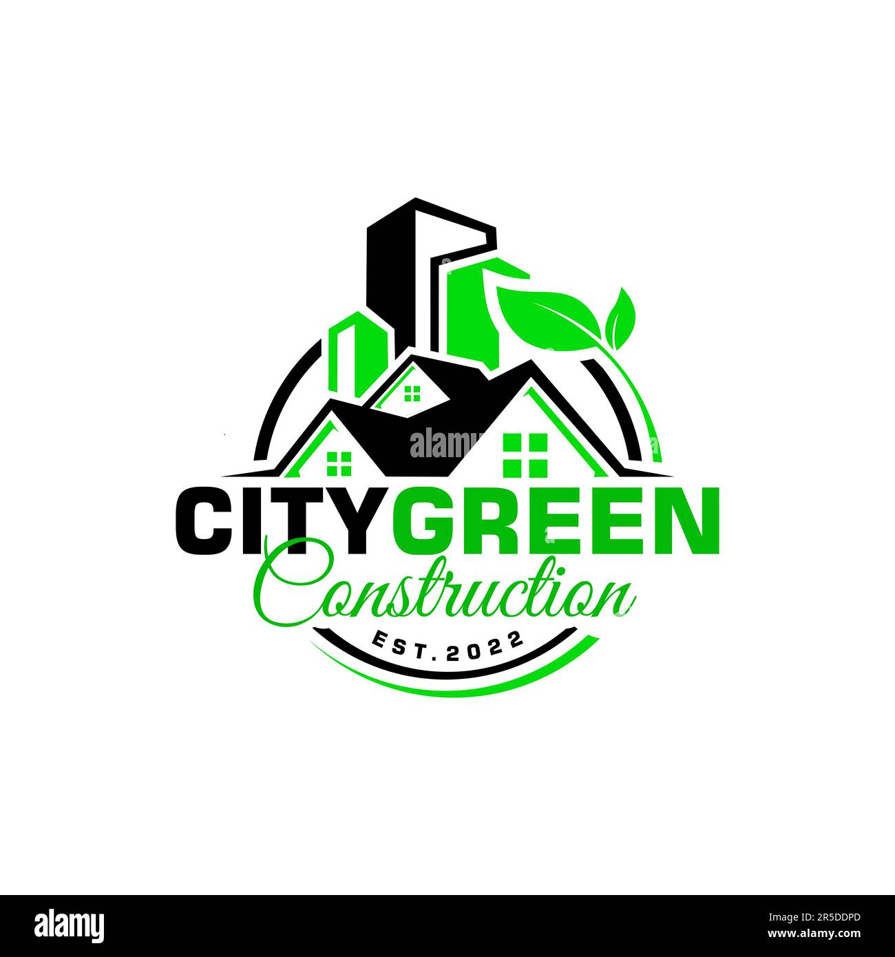 Rasenpflege Logo Design kreative Idee Vektordesign Inspiration Stock Vektor