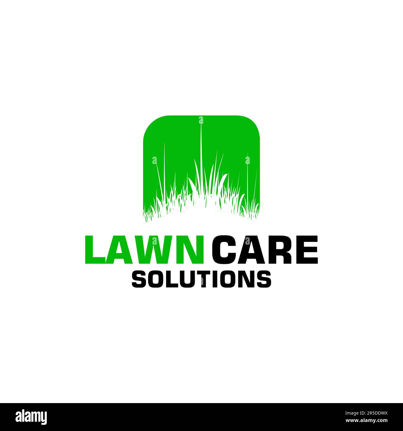 Rasenpflege Logo Design kreative Idee Vektordesign Inspiration Stock Vektor