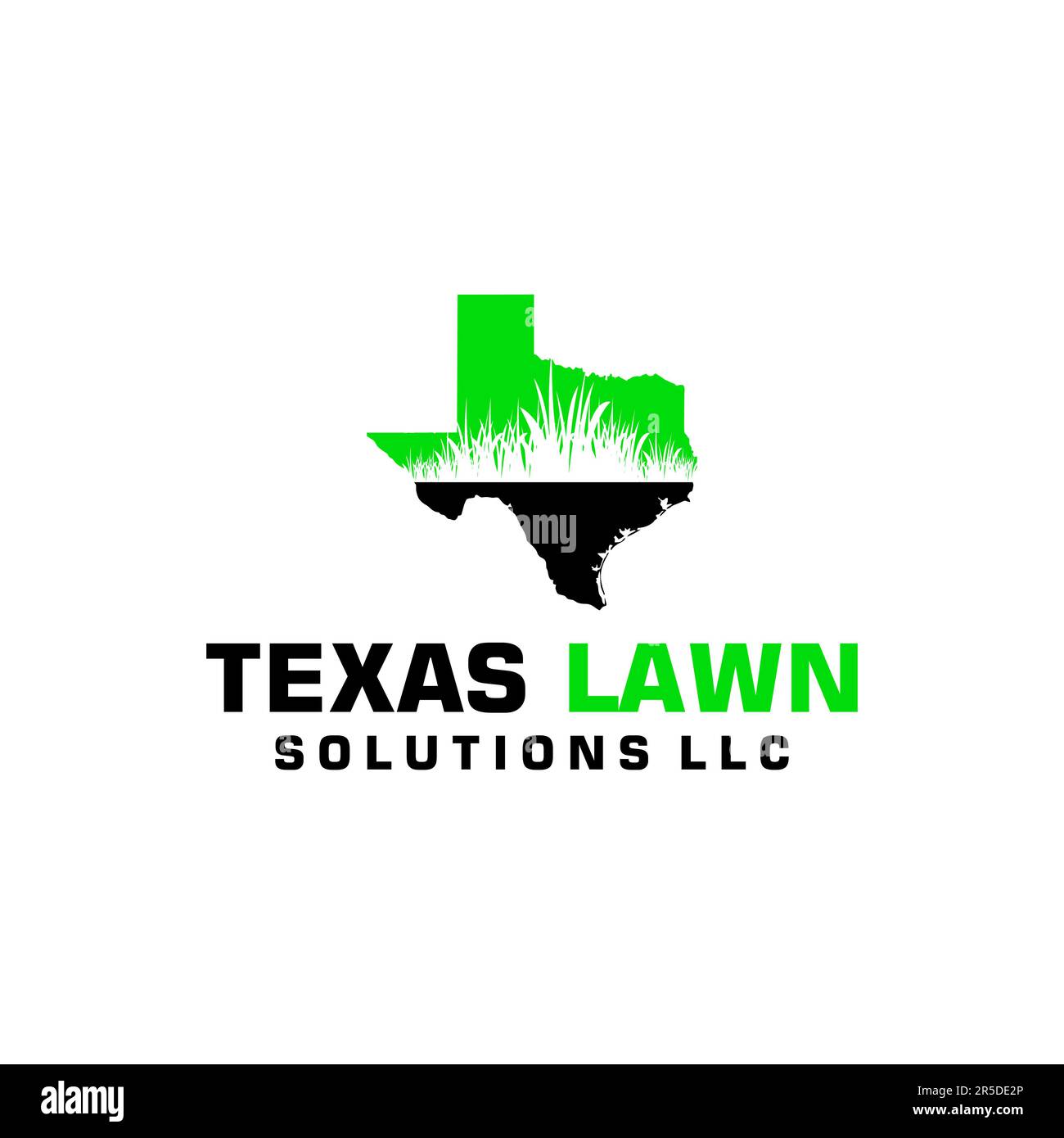 Rasenpflege Logo Design kreative Idee Vektordesign Inspiration Stock Vektor