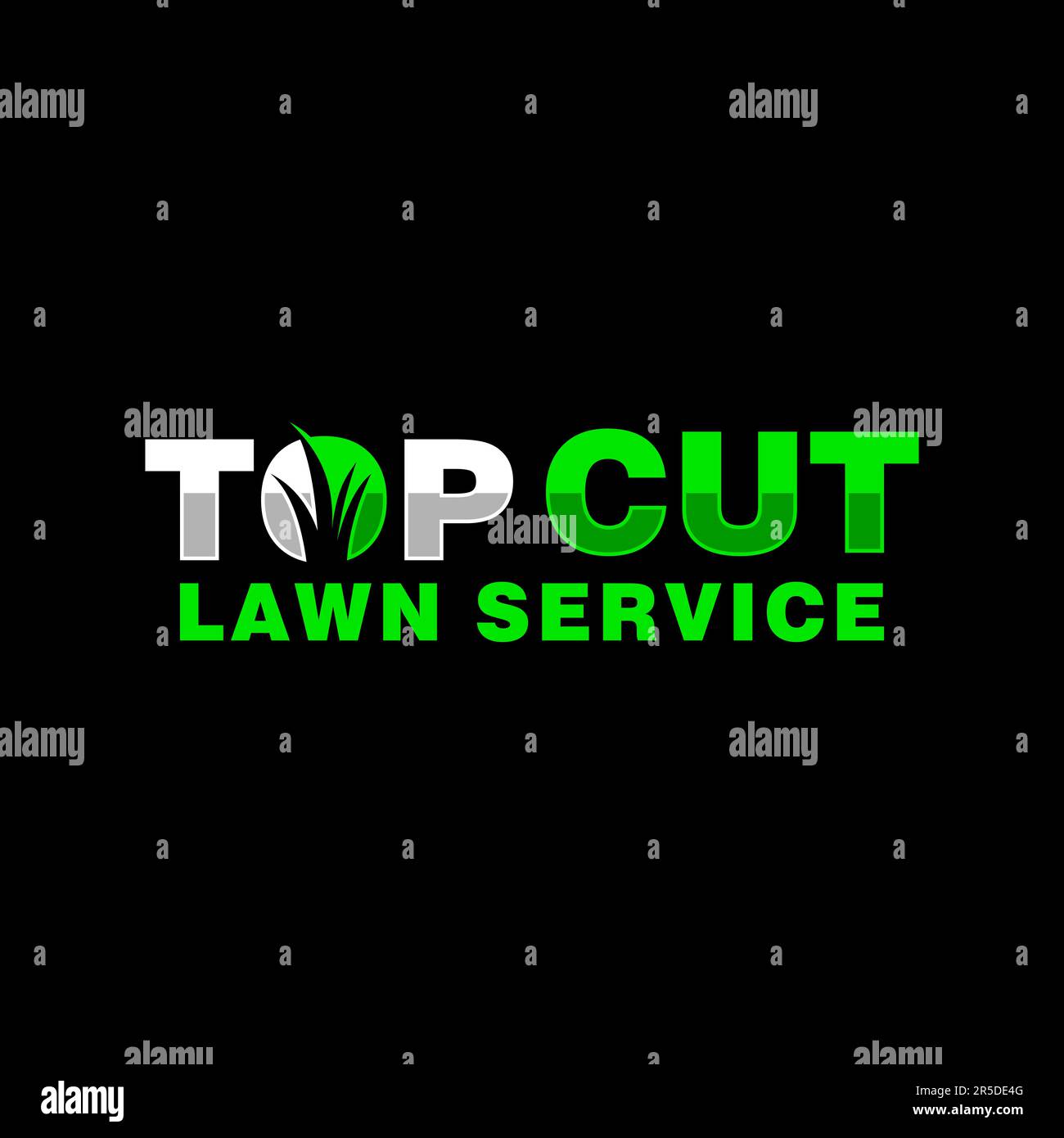 Rasenpflege Logo Design kreative Idee Vektordesign Inspiration Stock Vektor