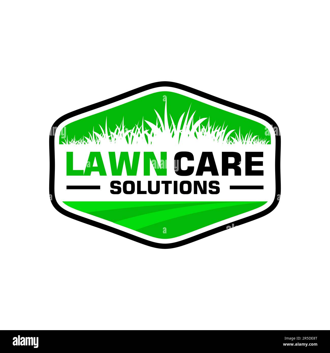 Rasenpflege Logo Design kreative Idee Vektordesign Inspiration Stock Vektor