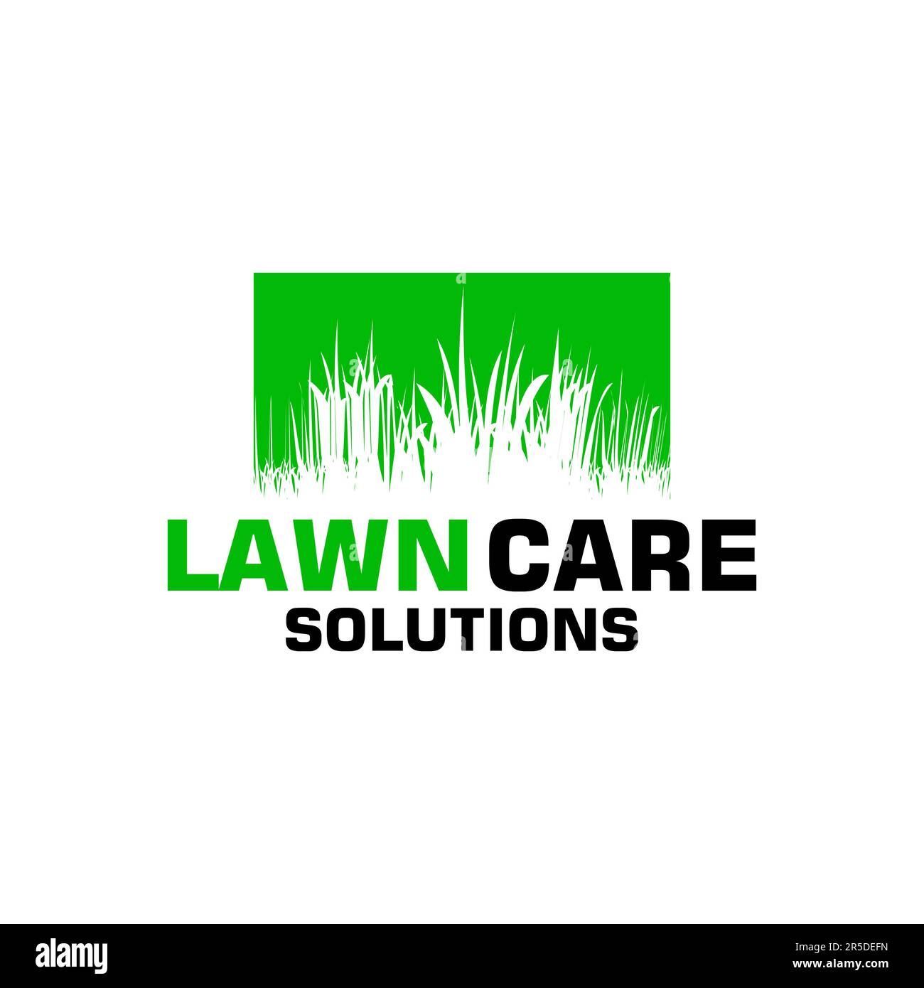 Rasenpflege Logo Design kreative Idee Vektordesign Inspiration Stock Vektor