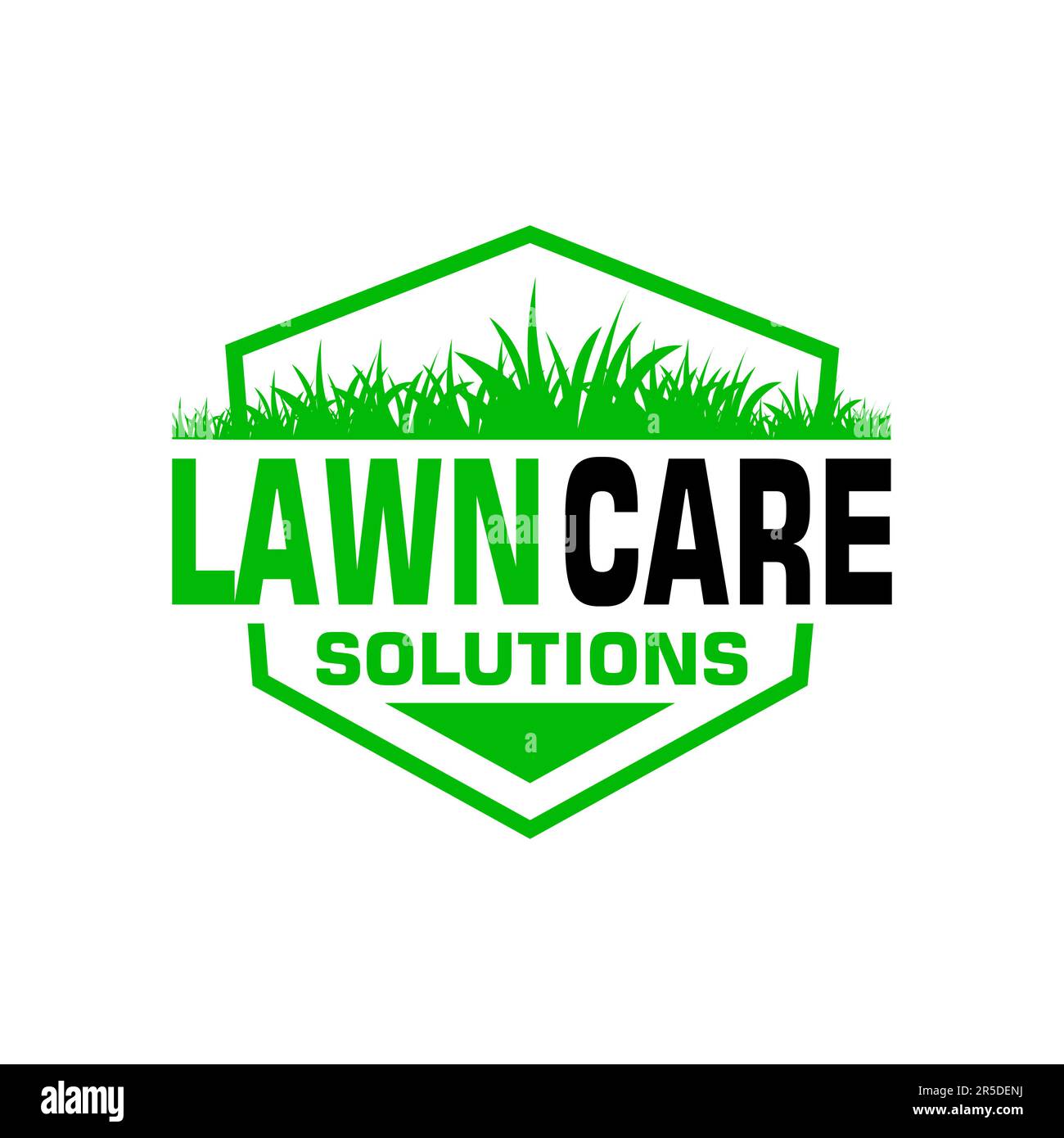 Rasenpflege Logo Design kreative Idee Vektordesign Inspiration Stock Vektor