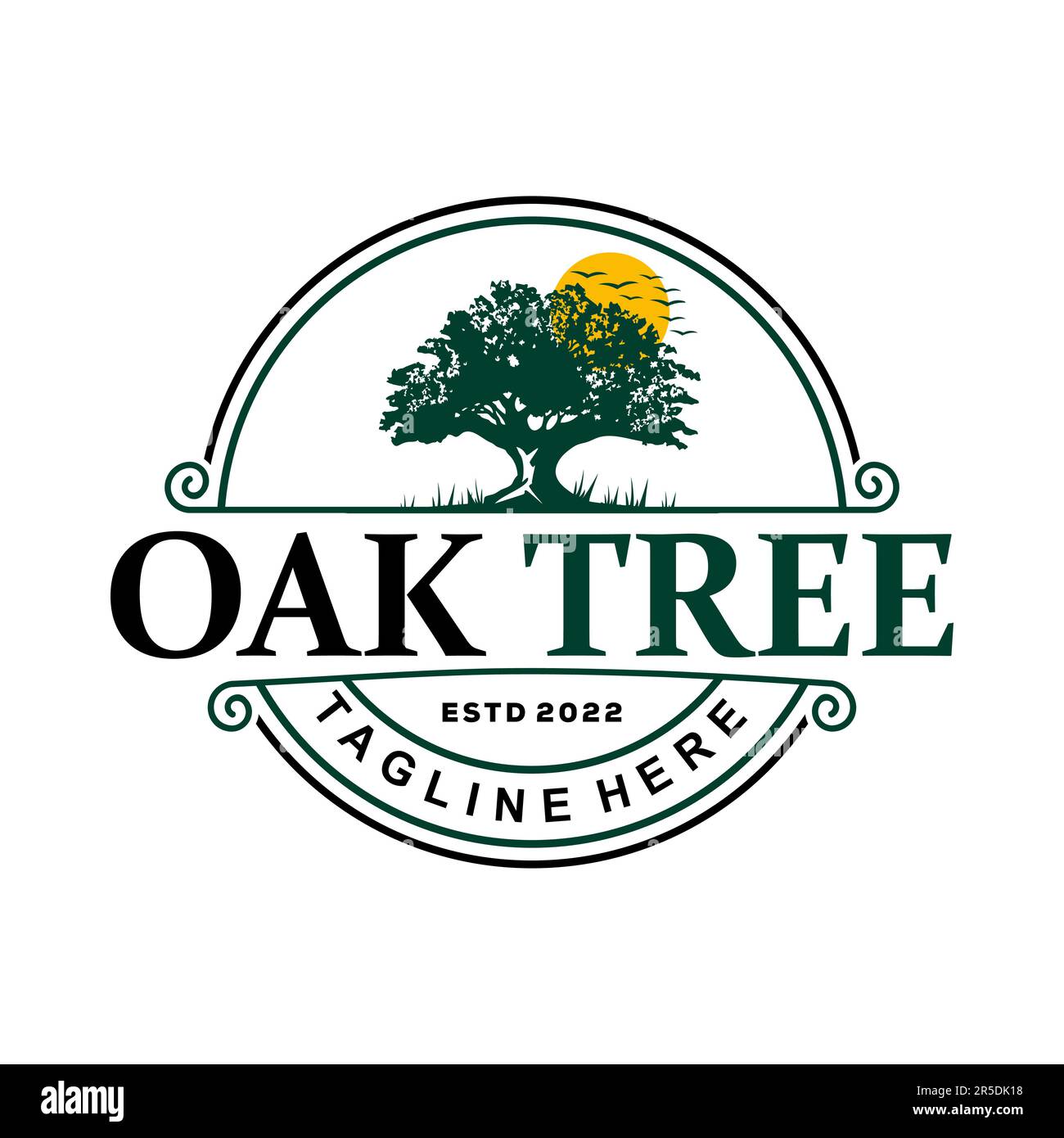 Vorlage für Logo von Tree Service Stock Vektor