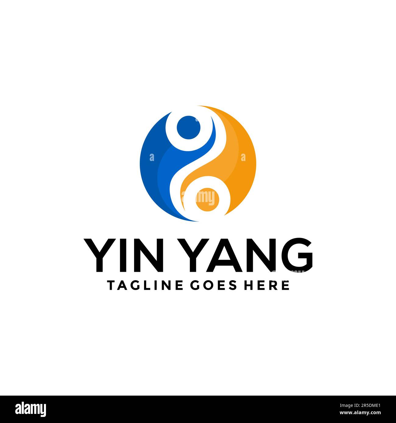 Yin Yang Tree Logo Template Design Kreative Idee Stock Vektor