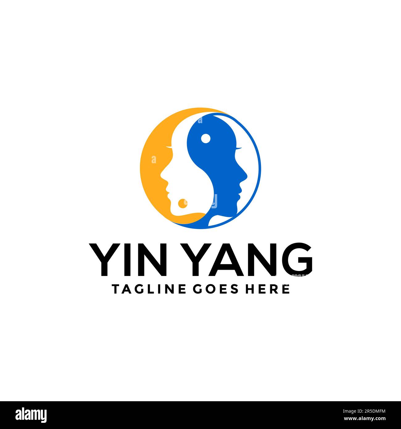Yin Yang Tree Logo Template Design Kreative Idee Stock Vektor