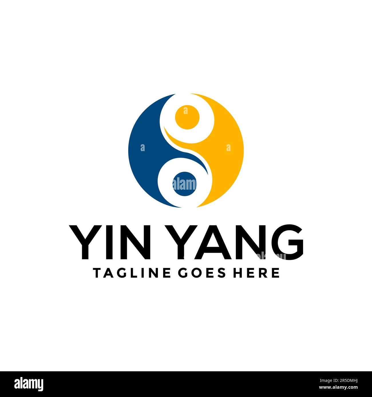 Yin Yang Tree Logo Template Design Kreative Idee Stock Vektor