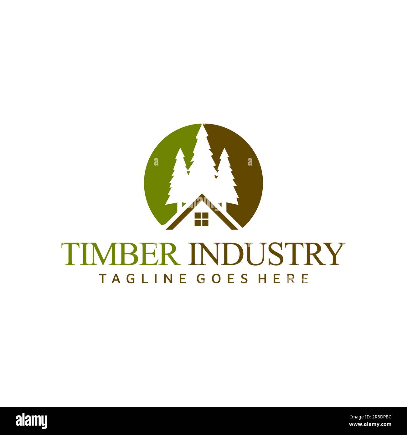 Holzbearbeitung Logo-Design Kreative Inspiration Stock Vektor