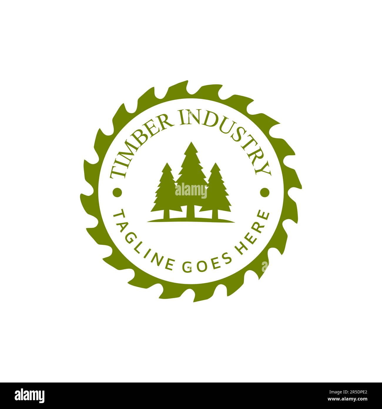 Holzbearbeitung Logo-Design Kreative Inspiration Stock Vektor