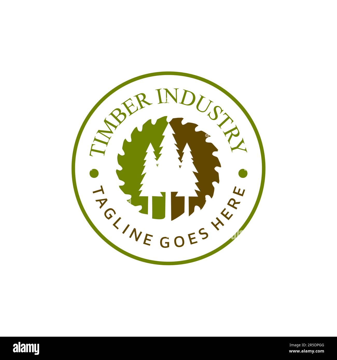 Holzbearbeitung Logo-Design Kreative Inspiration Stock Vektor