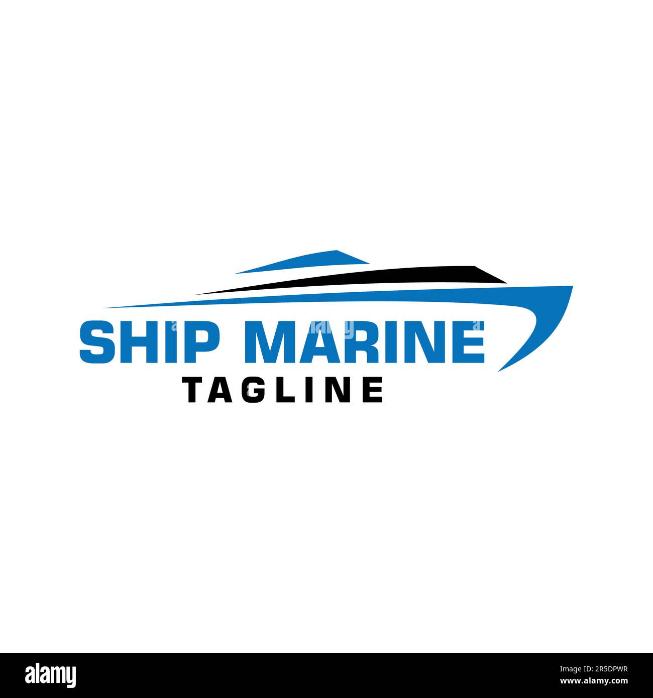 Ship Line Logo Template Design Kreative Idee Stock Vektor