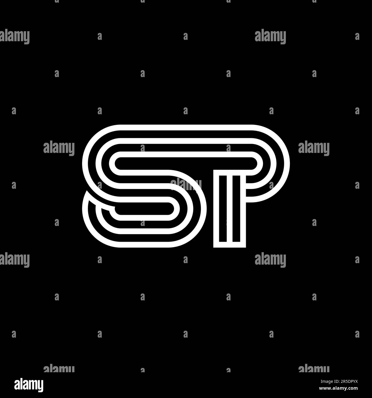 SP Letter Monogramm Logo Template Design Kreative Idee Stock Vektor