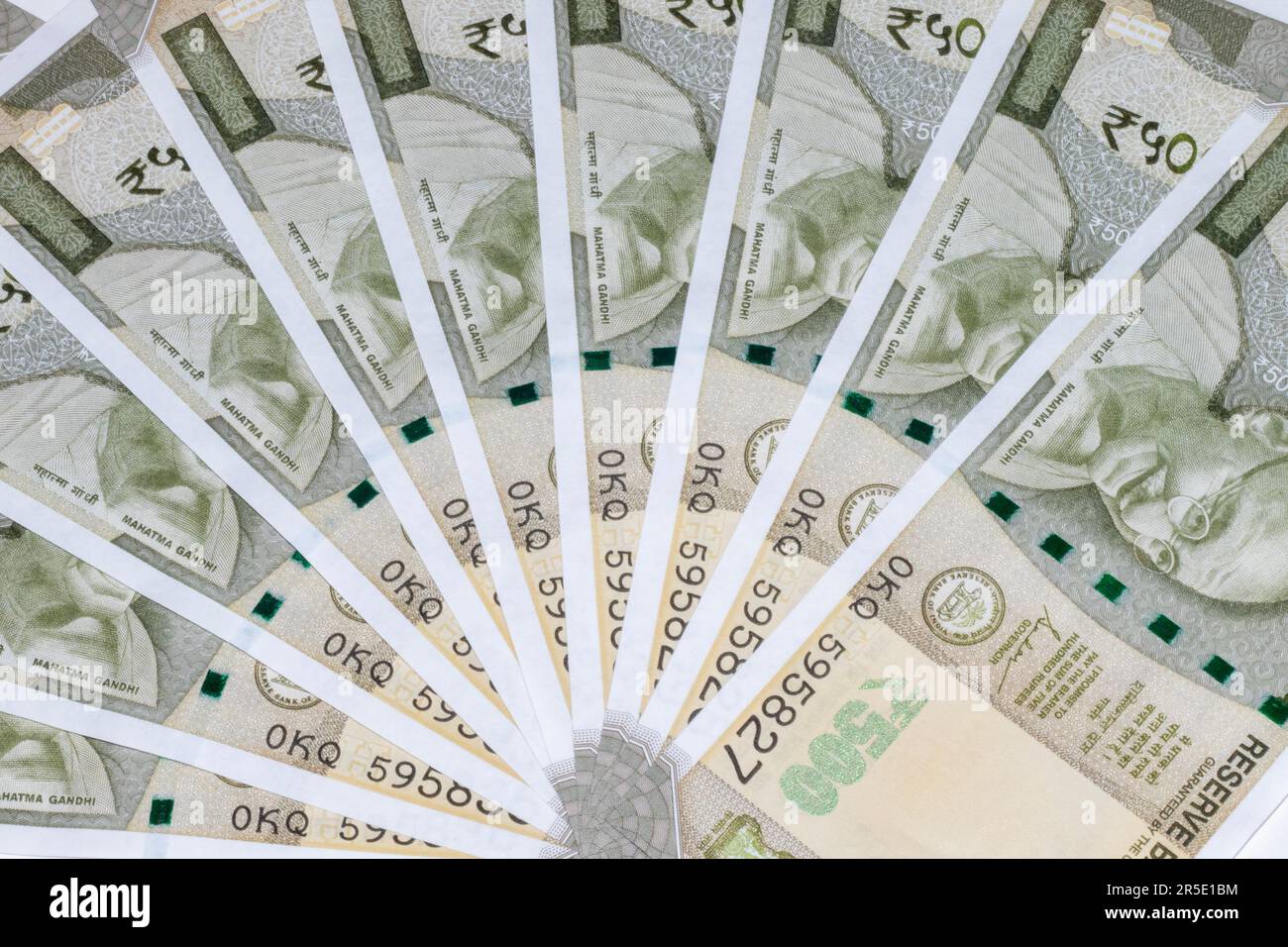 Neue indische Währung 500 Rupien Stockfoto