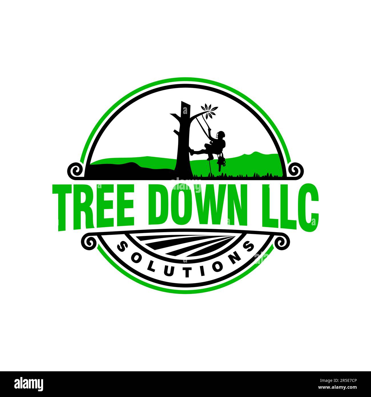 Rasenpflege Logo Design kreative Idee Vektordesign Inspiration Stock Vektor