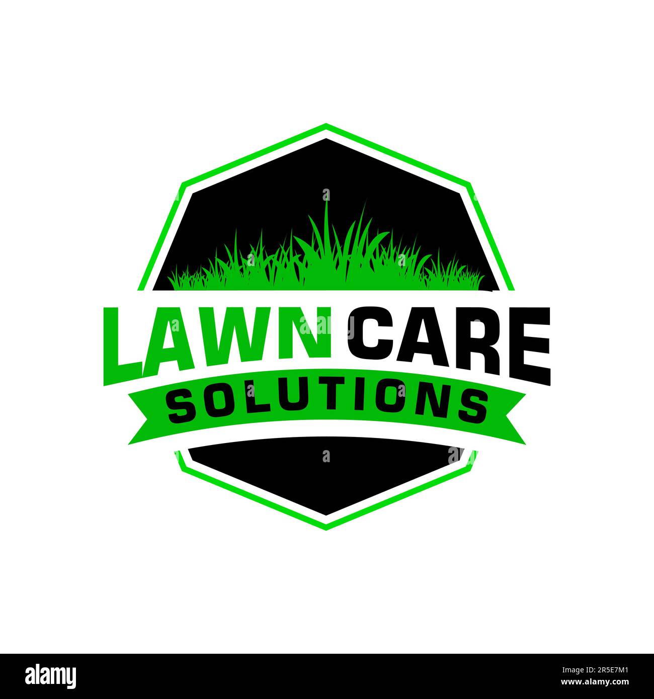 Rasenpflege Logo Design kreative Idee Vektordesign Inspiration Stock Vektor