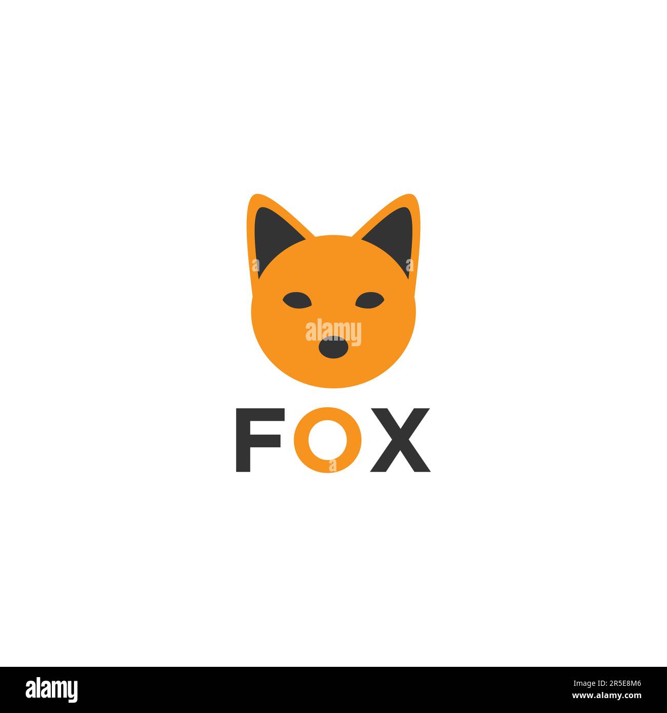 vorlage für orangefarbenes EPS10-Vektor-Fox-Logo isoliert auf weißem Hintergrund Stock Vektor