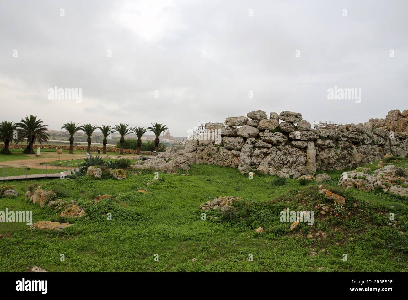 Megalithische Tempelanlage Ġgantija, Gozo, Malta Stockfoto