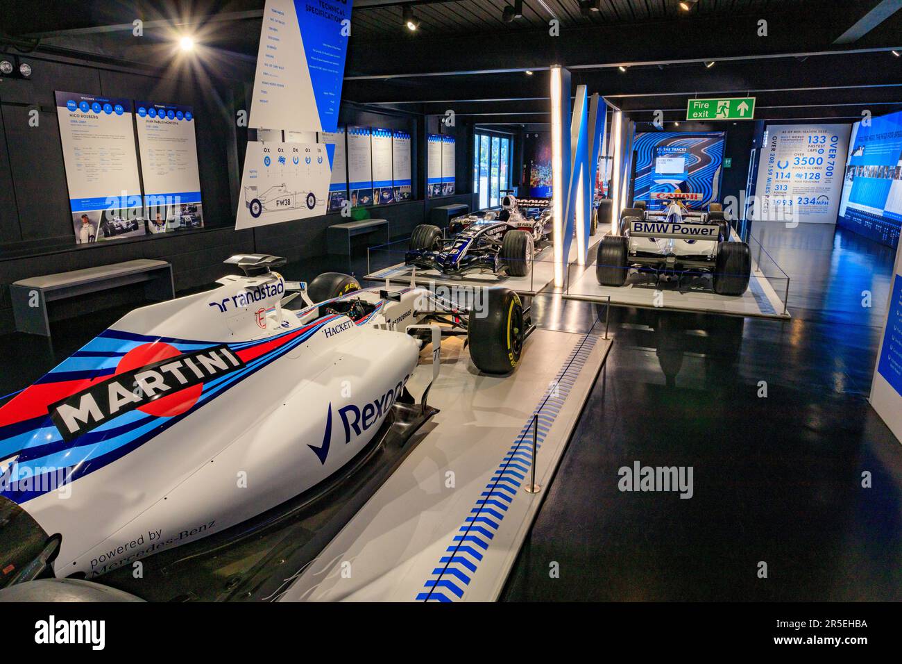 Williams FW38 im F1 Room im Haynes International Motor Museum, Sparkford, Somerset, Großbritannien Stockfoto