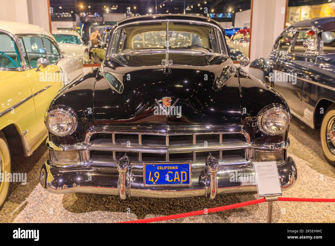 Ein 1949 Cadillac Fleetwood im Haynes International Motor Museum, Sparkford, Somerset, Großbritannien Stockfoto