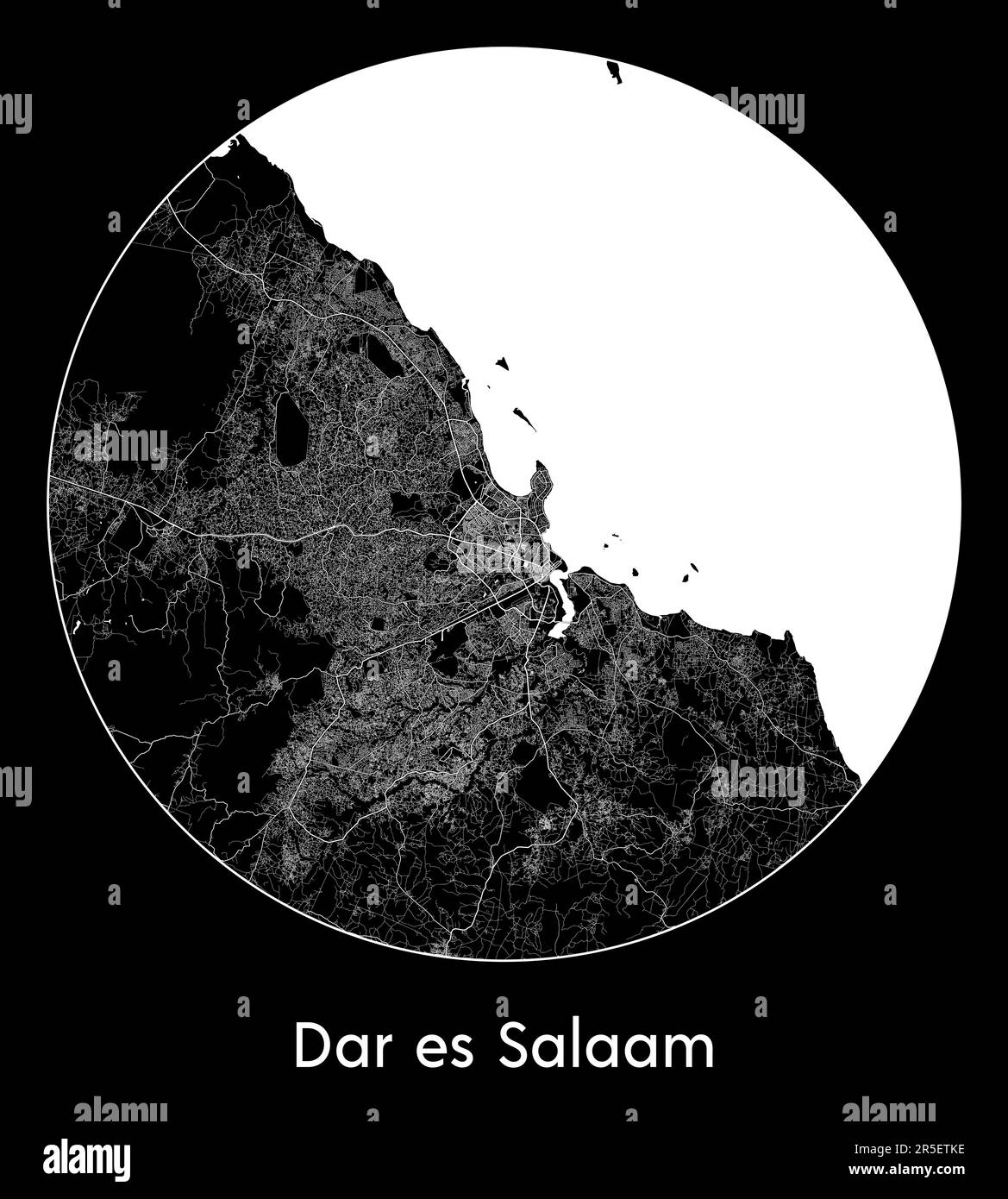 Stadtplan dar es Salaam Tansania Afrika Vektordarstellung Stock Vektor