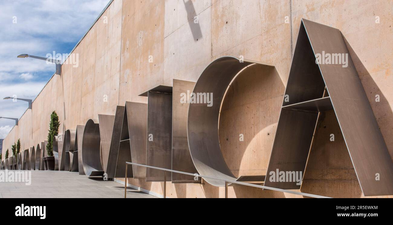 Cartagena, Spanien - 14. September 2018: ARQUA Nationalmuseum für Unterwasserarchäologie. Gebäude im Freien Stockfoto