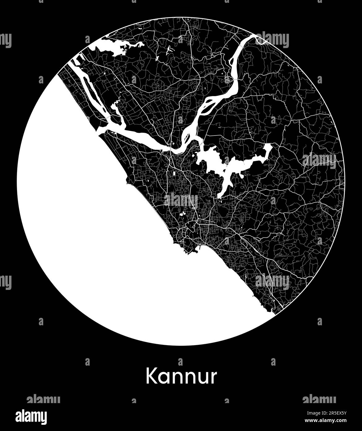 Vektordarstellung der Stadt Kannur Indien Asien Stock Vektor