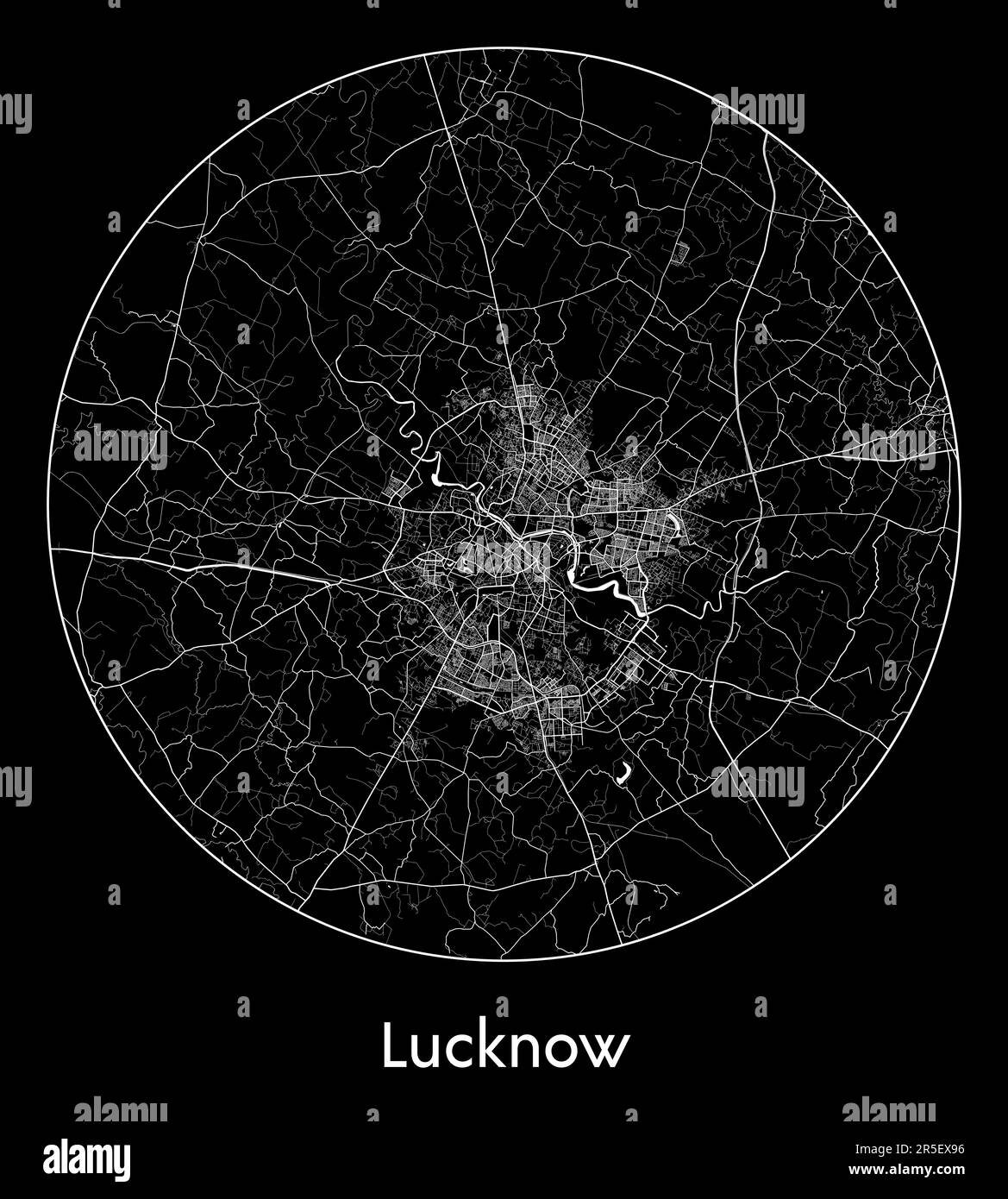 Vektordarstellung der Stadt Lucknow Indien Asien Stock Vektor