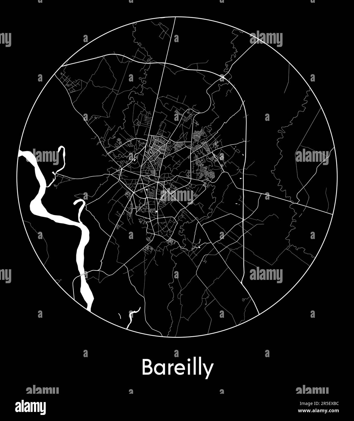 Vektordarstellung Bareilly India Asia Stock Vektor