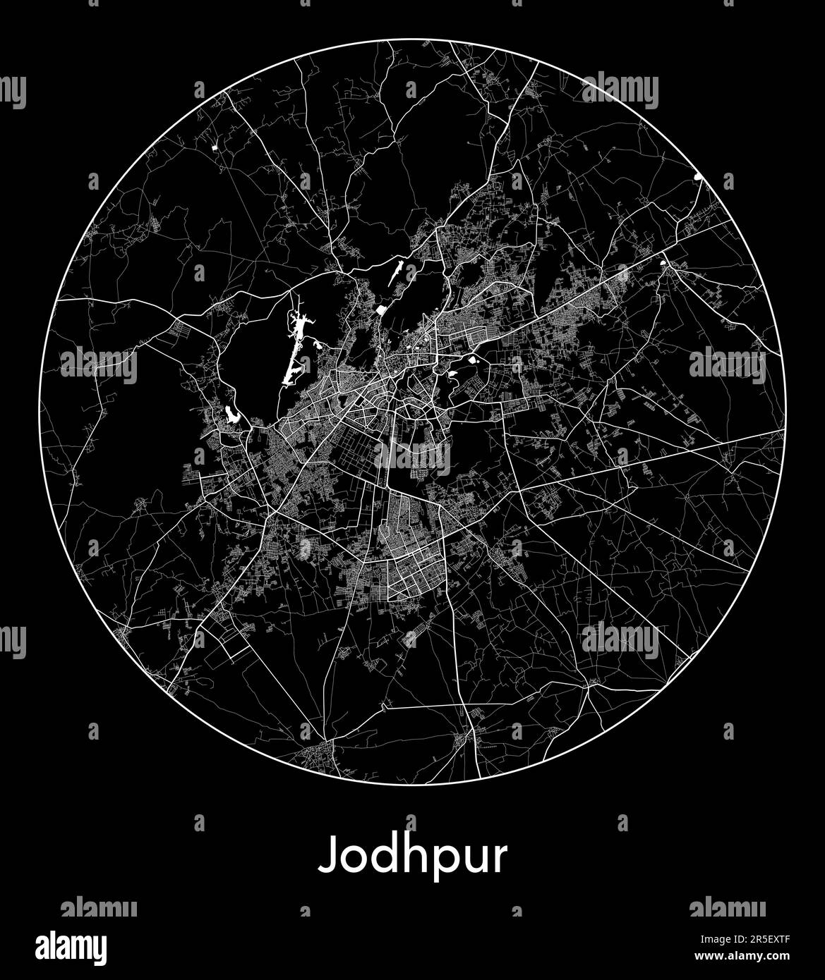 Vektordarstellung der Stadt Jodhpur Indien Asien Stock Vektor