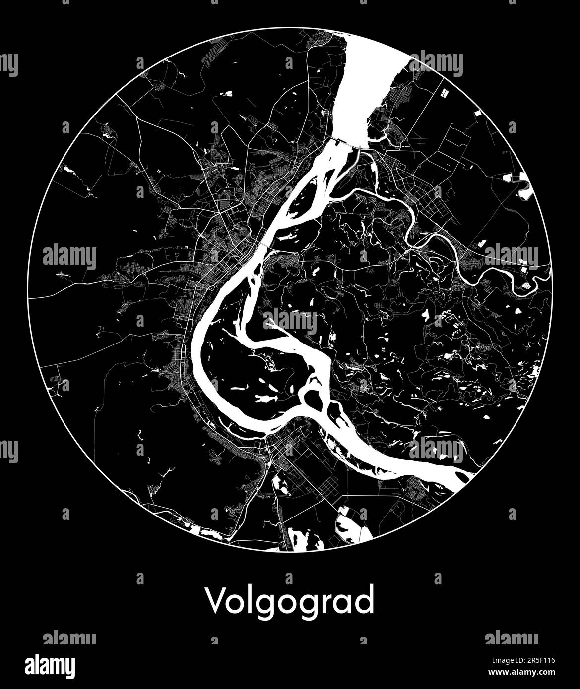 Vektordarstellung Volgograd Russland Europa Stock Vektor