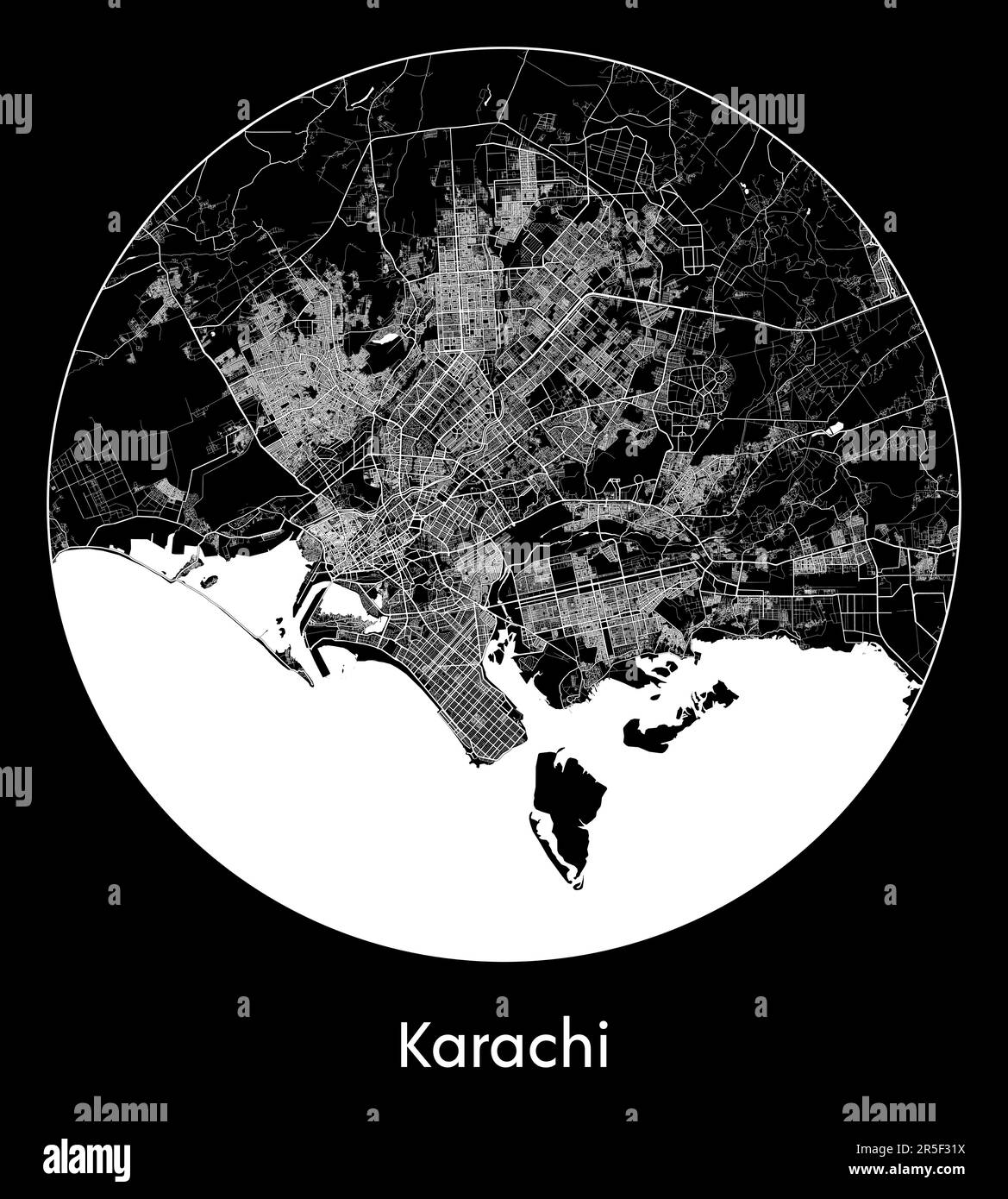 Vektordarstellung der Stadt Karatschi Pakistan Asien Stock Vektor