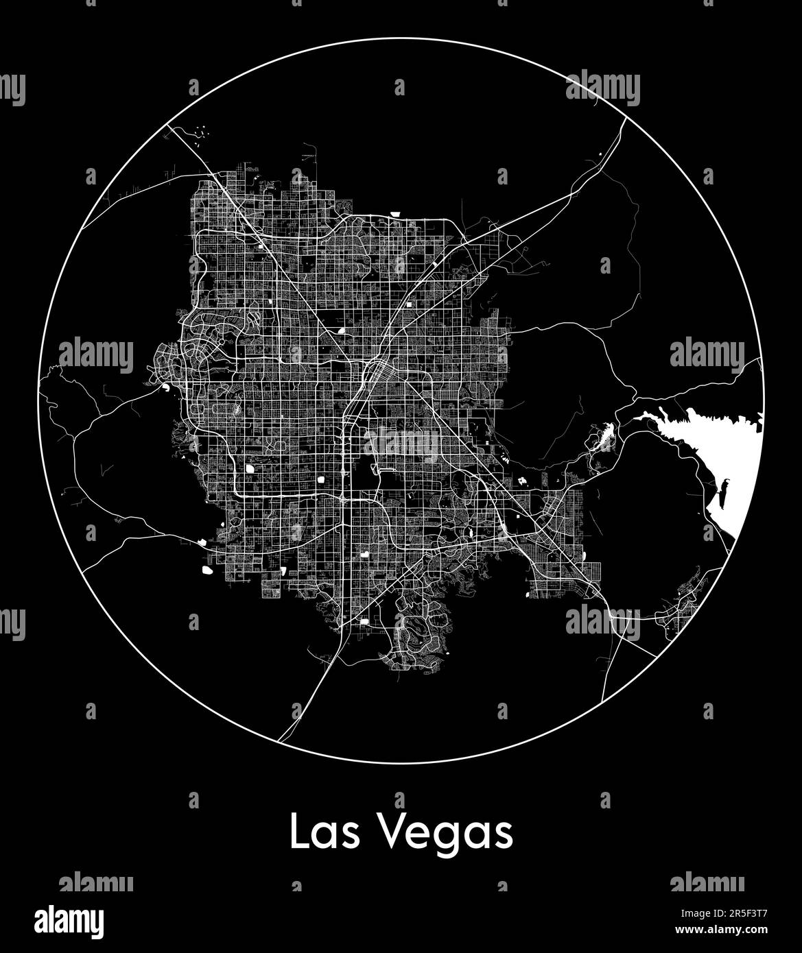 Vektordarstellung des Stadtplans Las Vegas USA Nordamerika Stock Vektor
