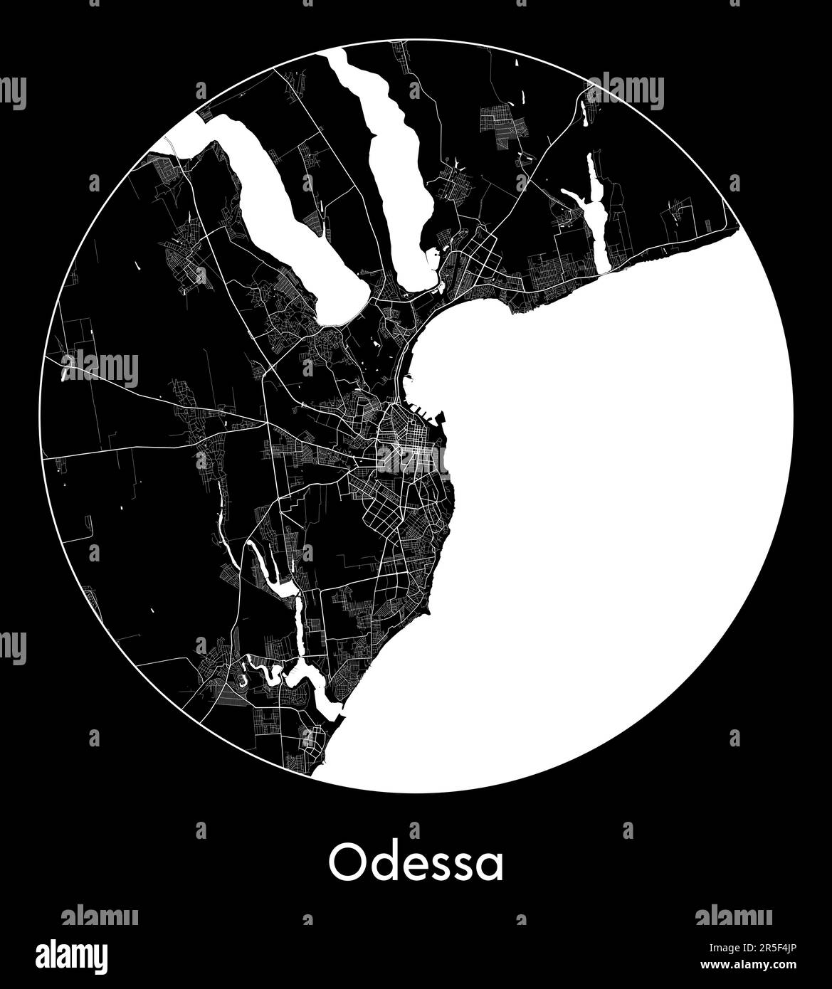 Stadtplan Odessa Ukraine Europa Vektordarstellung Stock Vektor