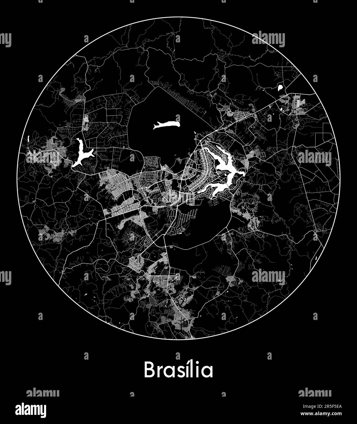 Vektordarstellung der Stadt Brasilia Brasilien Südamerika Stock Vektor