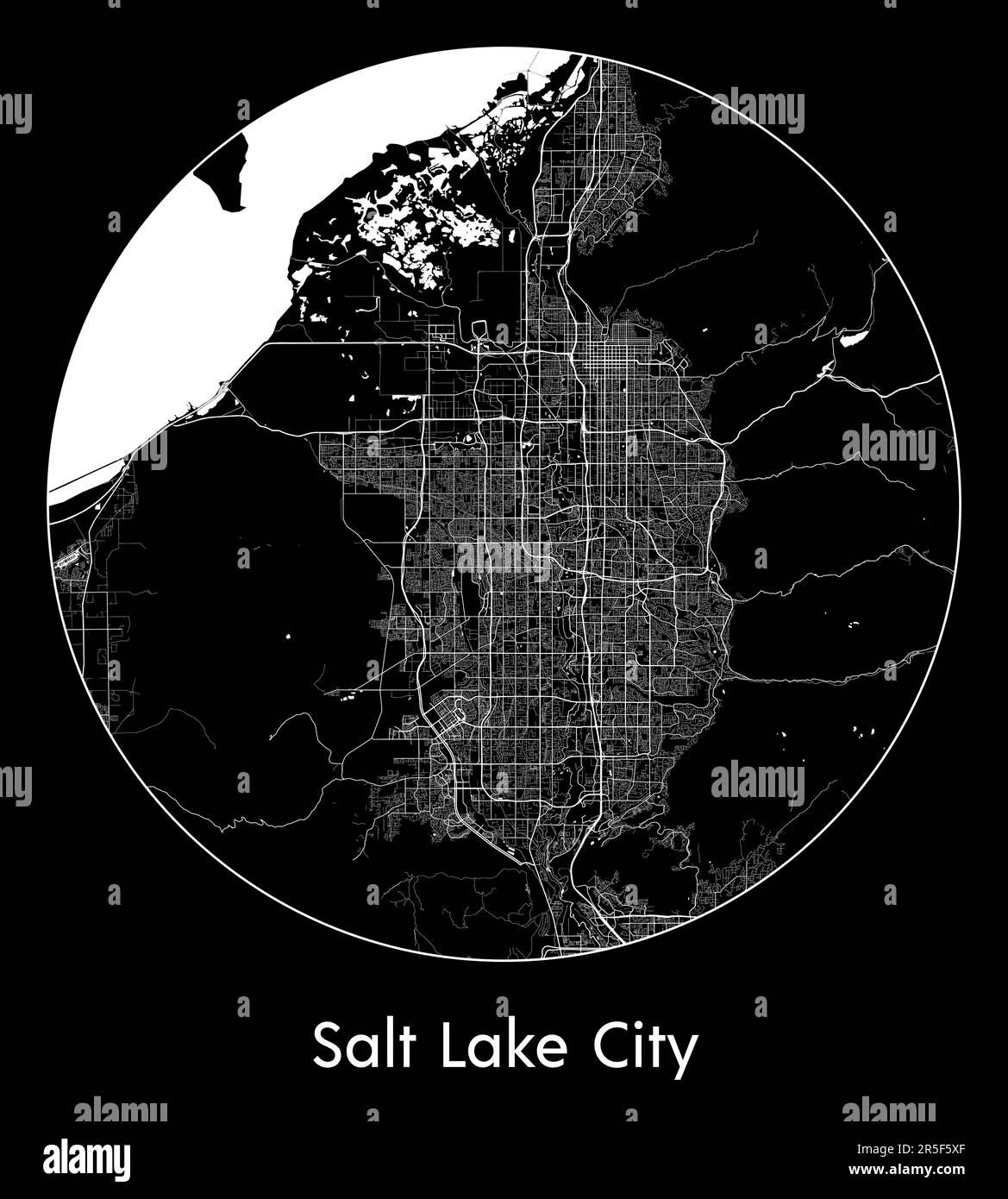 Stadtplan Salt Lake City USA Nordamerika Vektordarstellung Stock Vektor