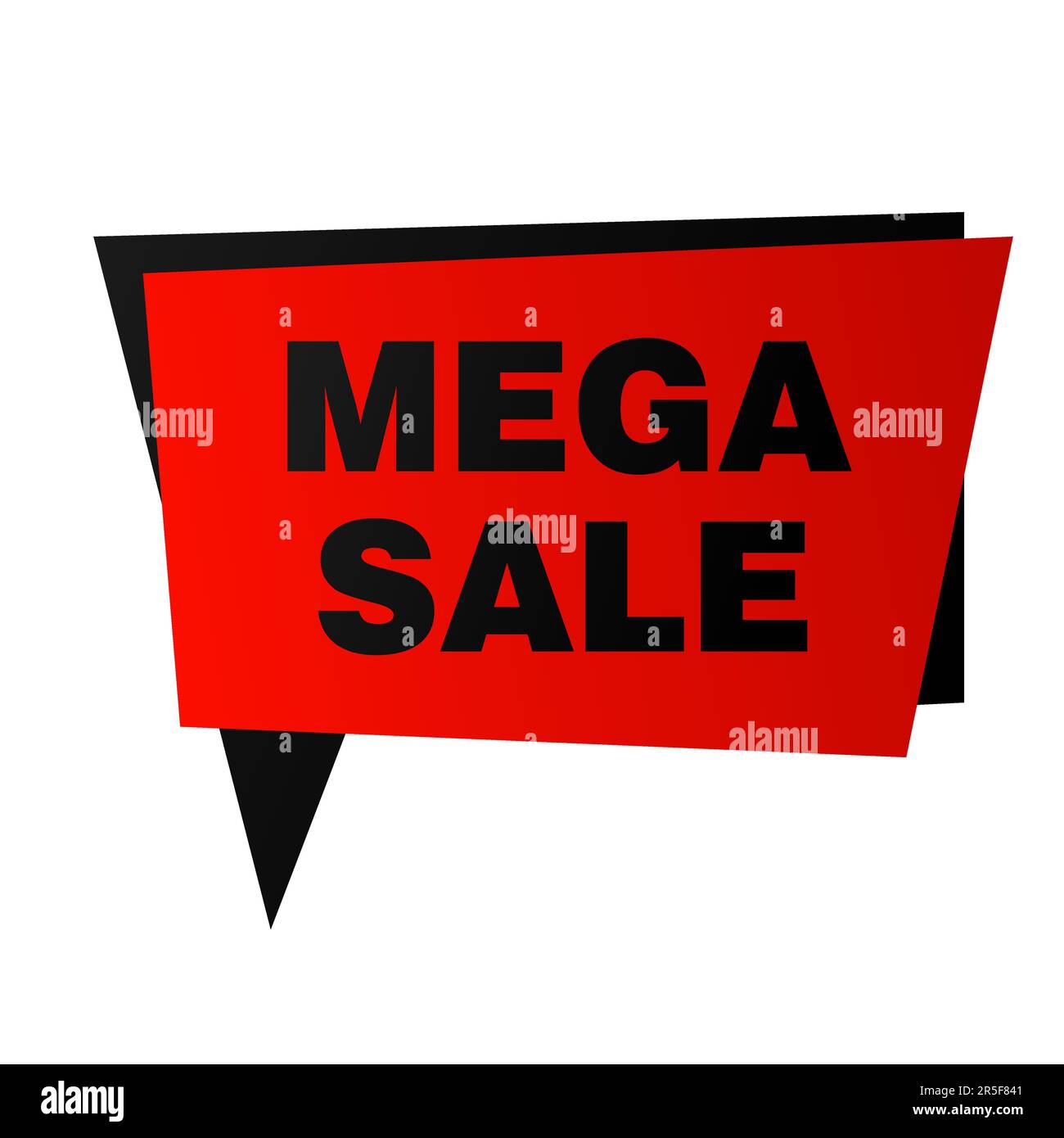 Mega-Sale-Angebot Banner Sprechblasen-Design Stock Vektor