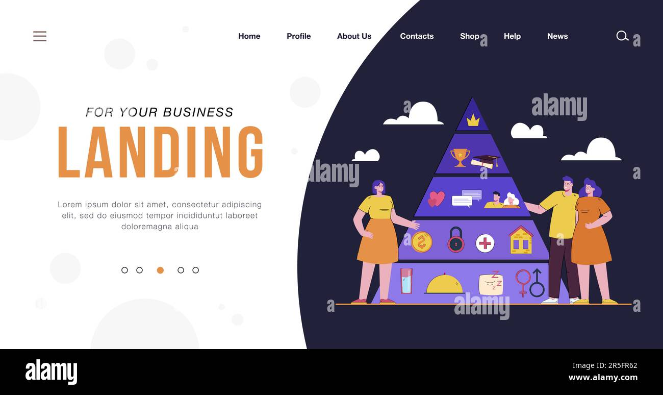 Leute mit Maslow-Hierarchie Stock Vektor