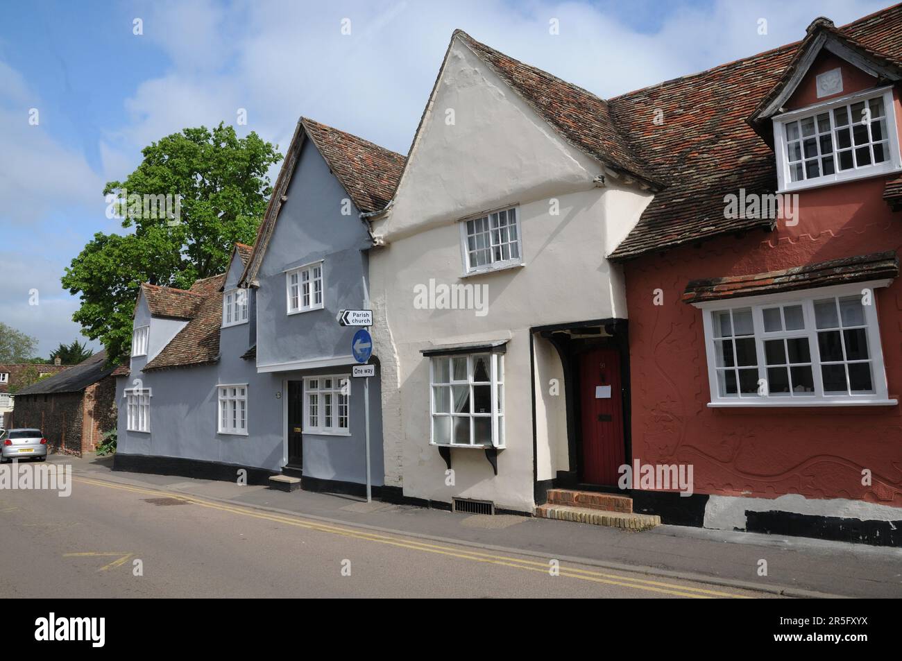 Blick Auf High Street, Linton, Cambridgeshire Stockfoto
